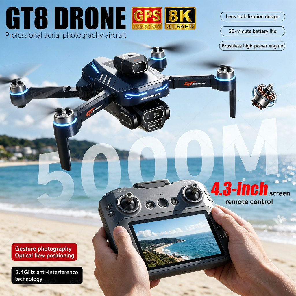 โดรน NEW GT8 HD RC 4K ระดับมือ - Drone Mapping บทวิจารณ์และราคา